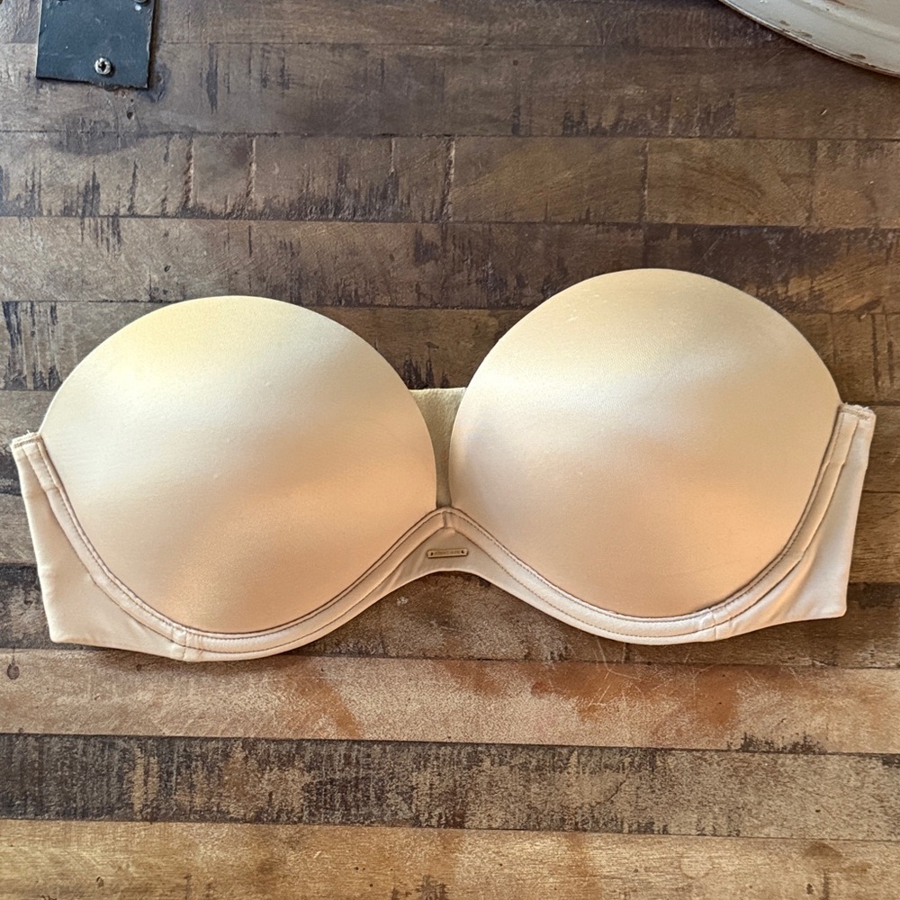 Victoria's Secret Cream Strapless Bra